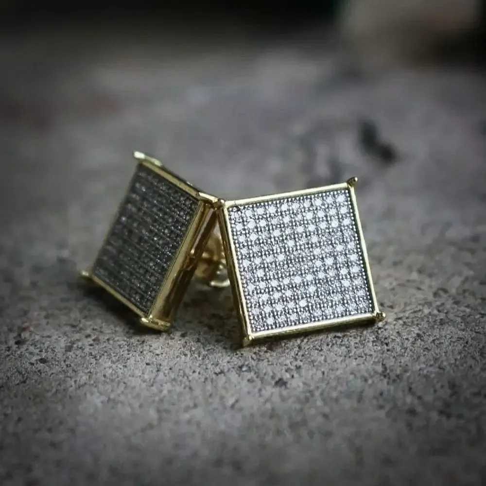 XXL Square Iced Out Earrings